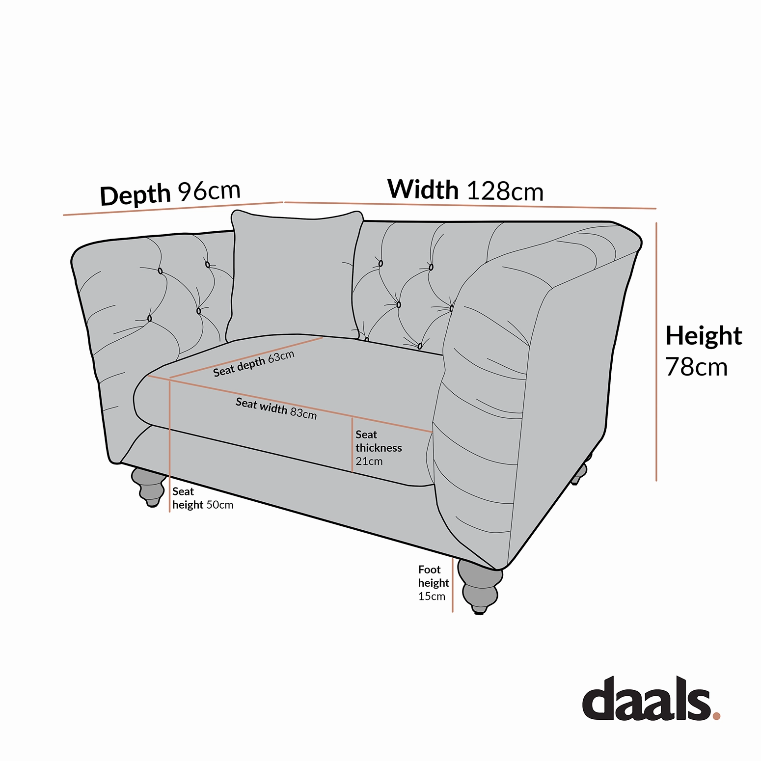 Ashby Chesterfield Loveseat, Taupe Chenille