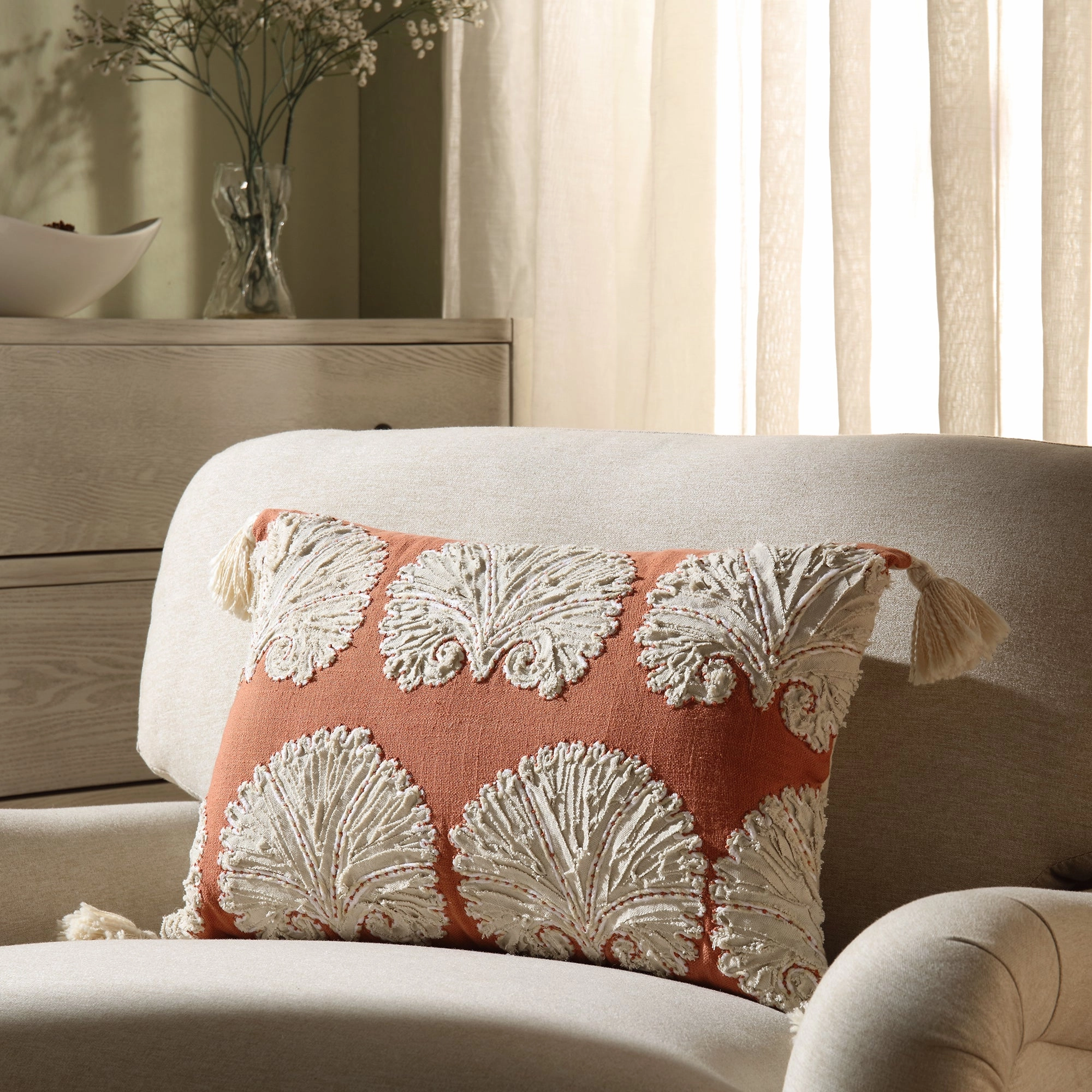Aubrey Collection Suzani Motif Appliqu Cushion