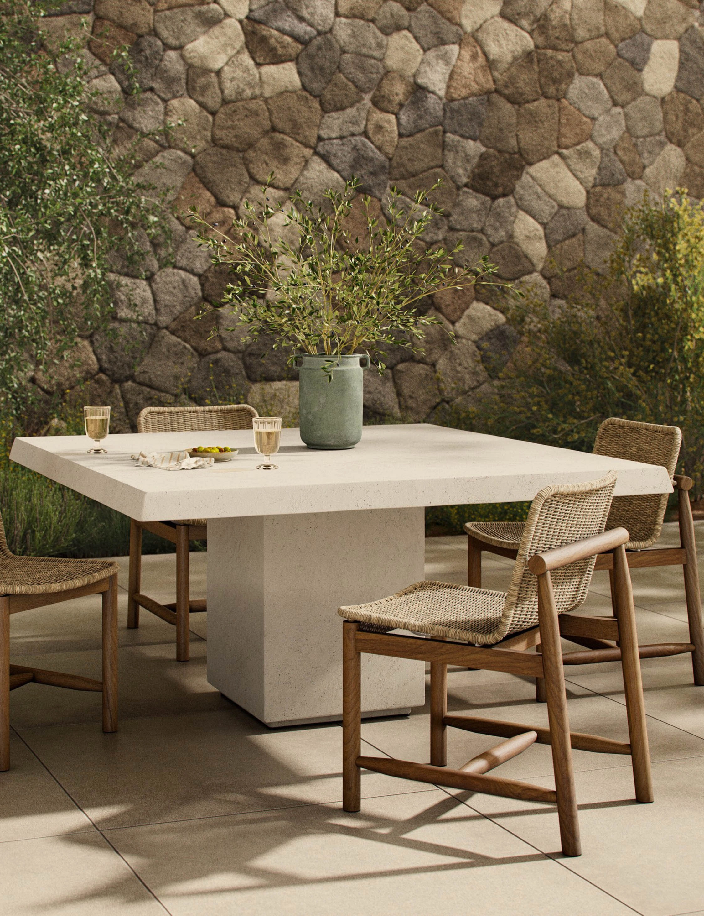 Avila Indoor / Outdoor Square Dining Table by Amber Lewis x Four Hands