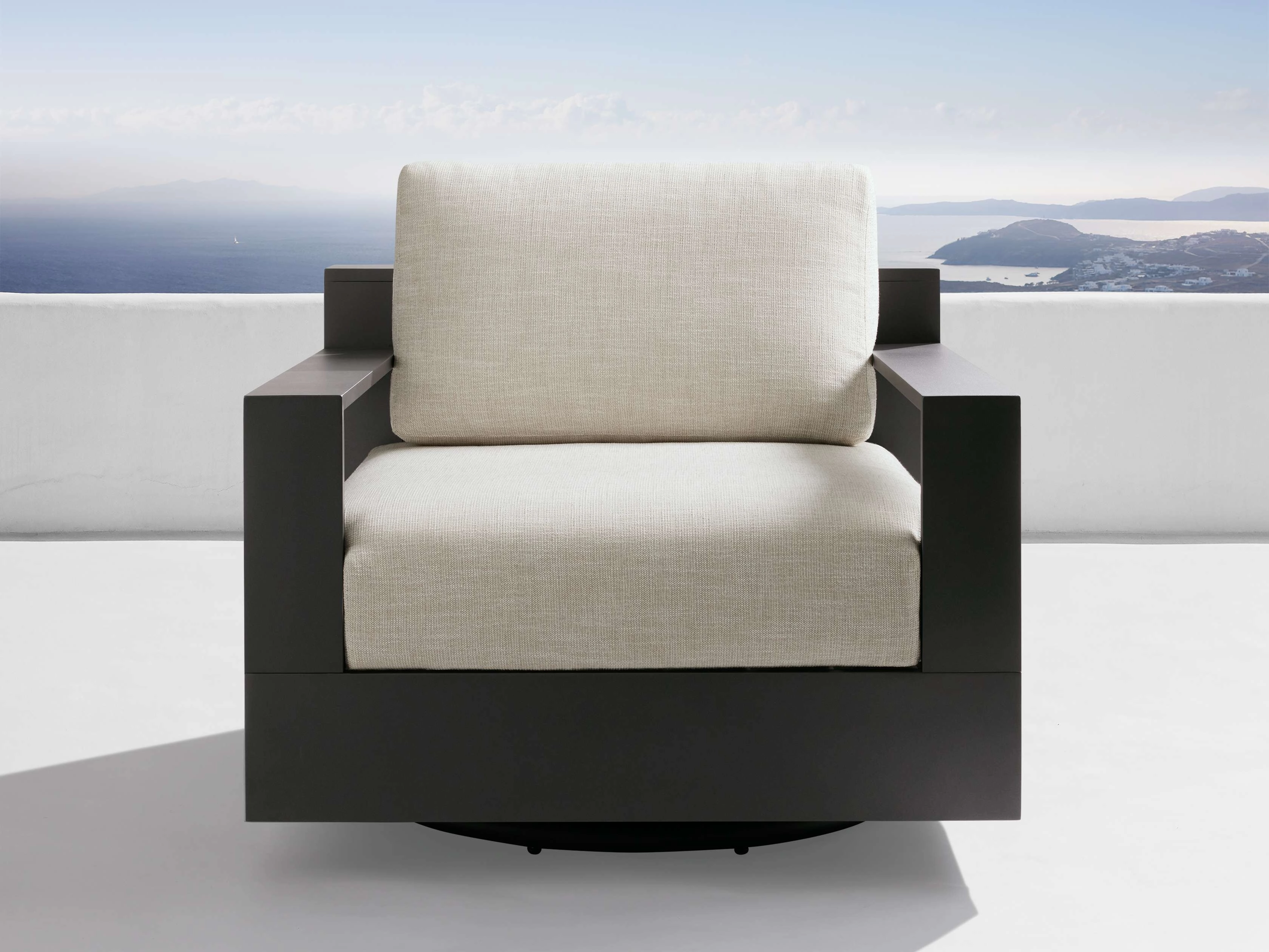 Bal Harbour Outdoor Aluminum Swivel Chair