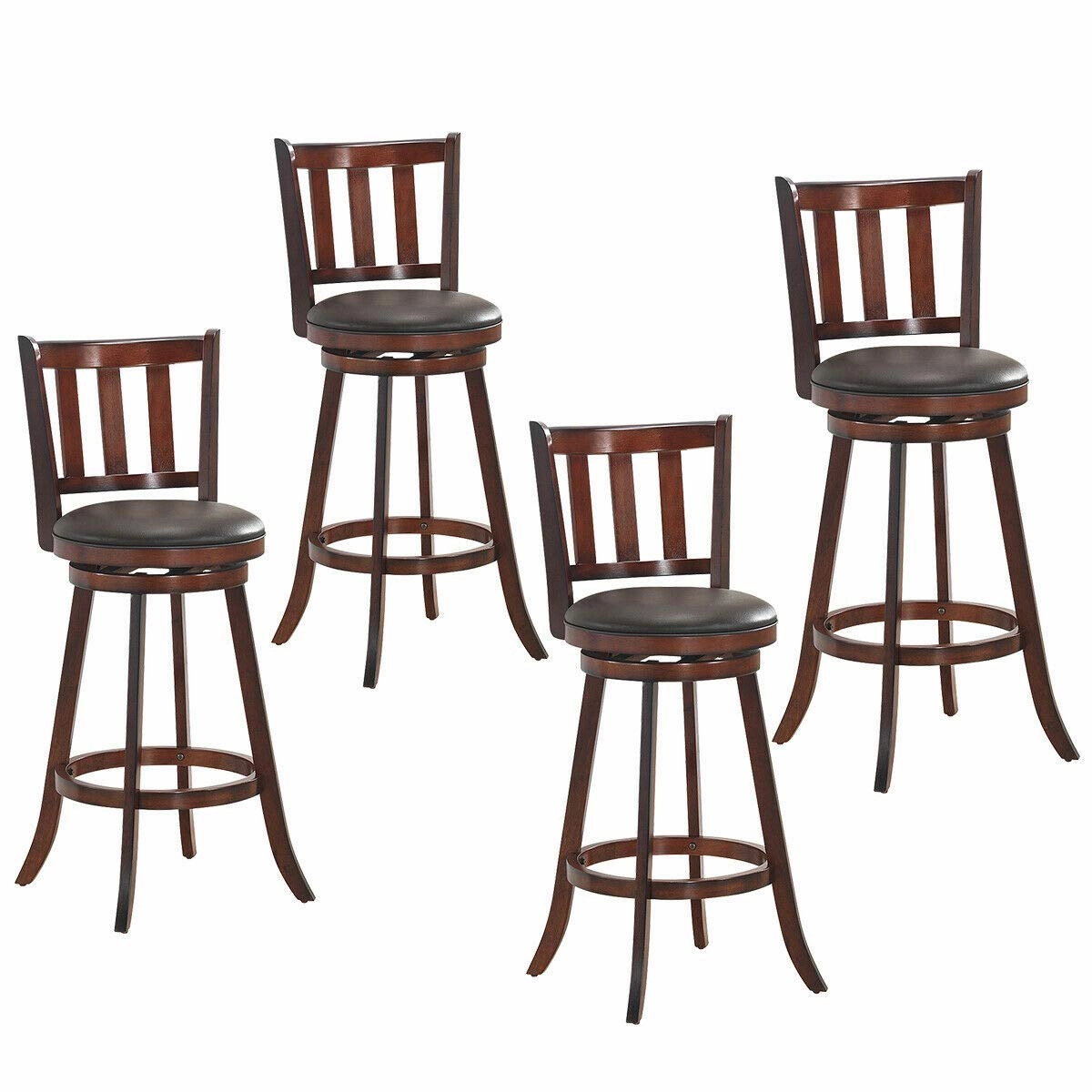 Bar Stools Set of 2 or 4, Counter Height Dining Chair, Fabric Upholstered 360 Degree Swivel kitchen towel, placemats