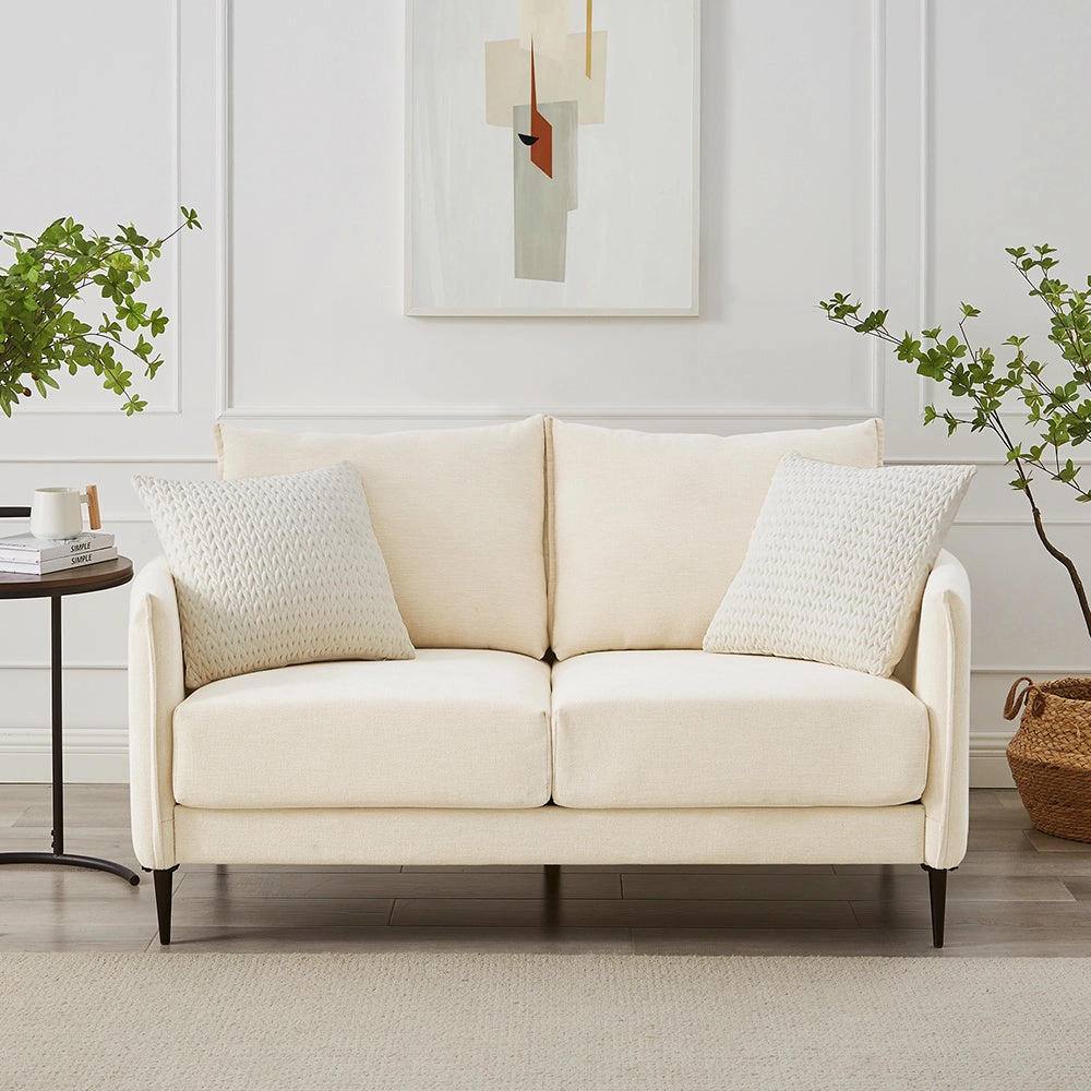 Bari Beige Woven Fabric Sofa