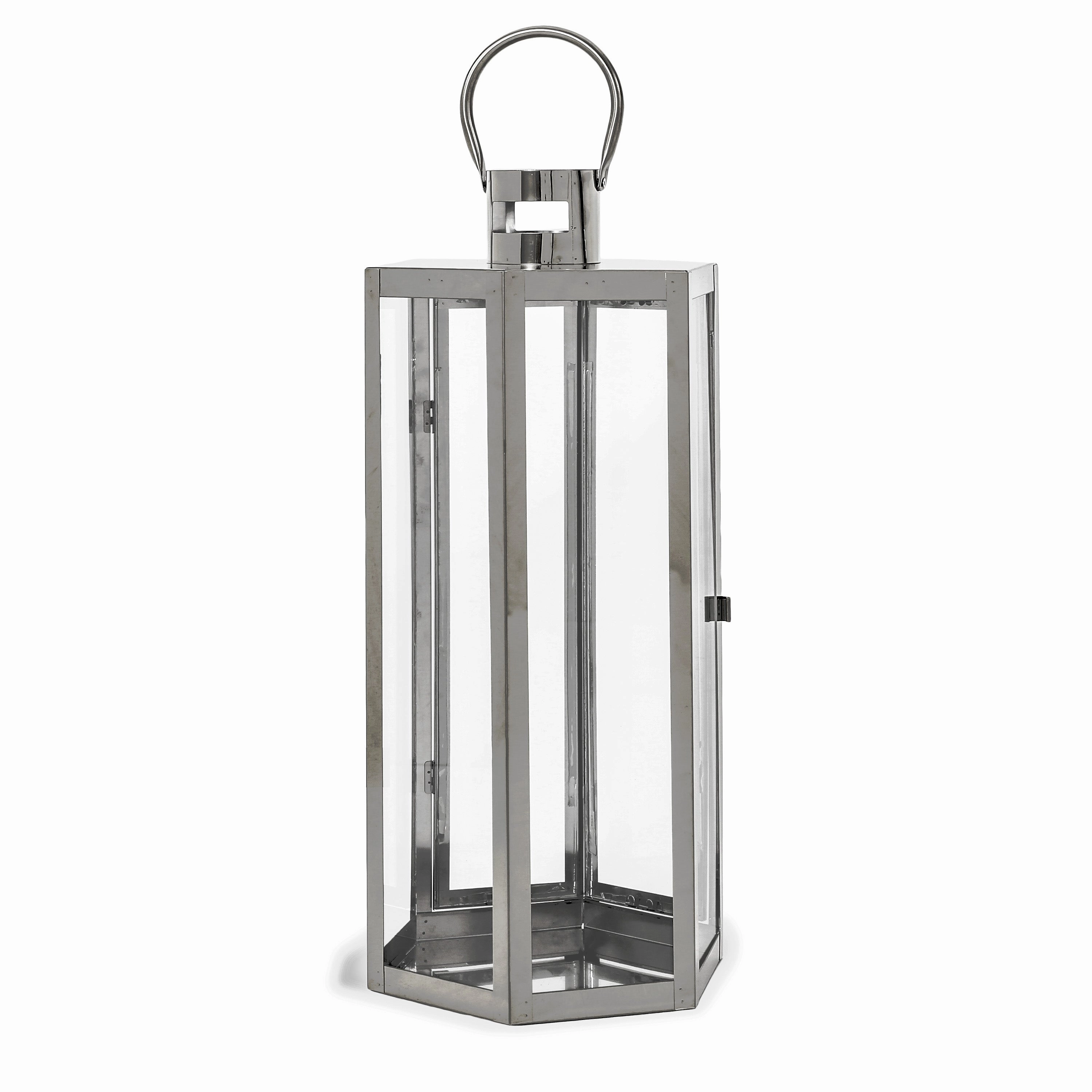 Baton Outdoor 23" Modern Stainless Steel Lantern