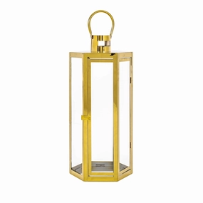 Baton Outdoor 23" Modern Stainless Steel Lantern outdoor party decor, BBQ set