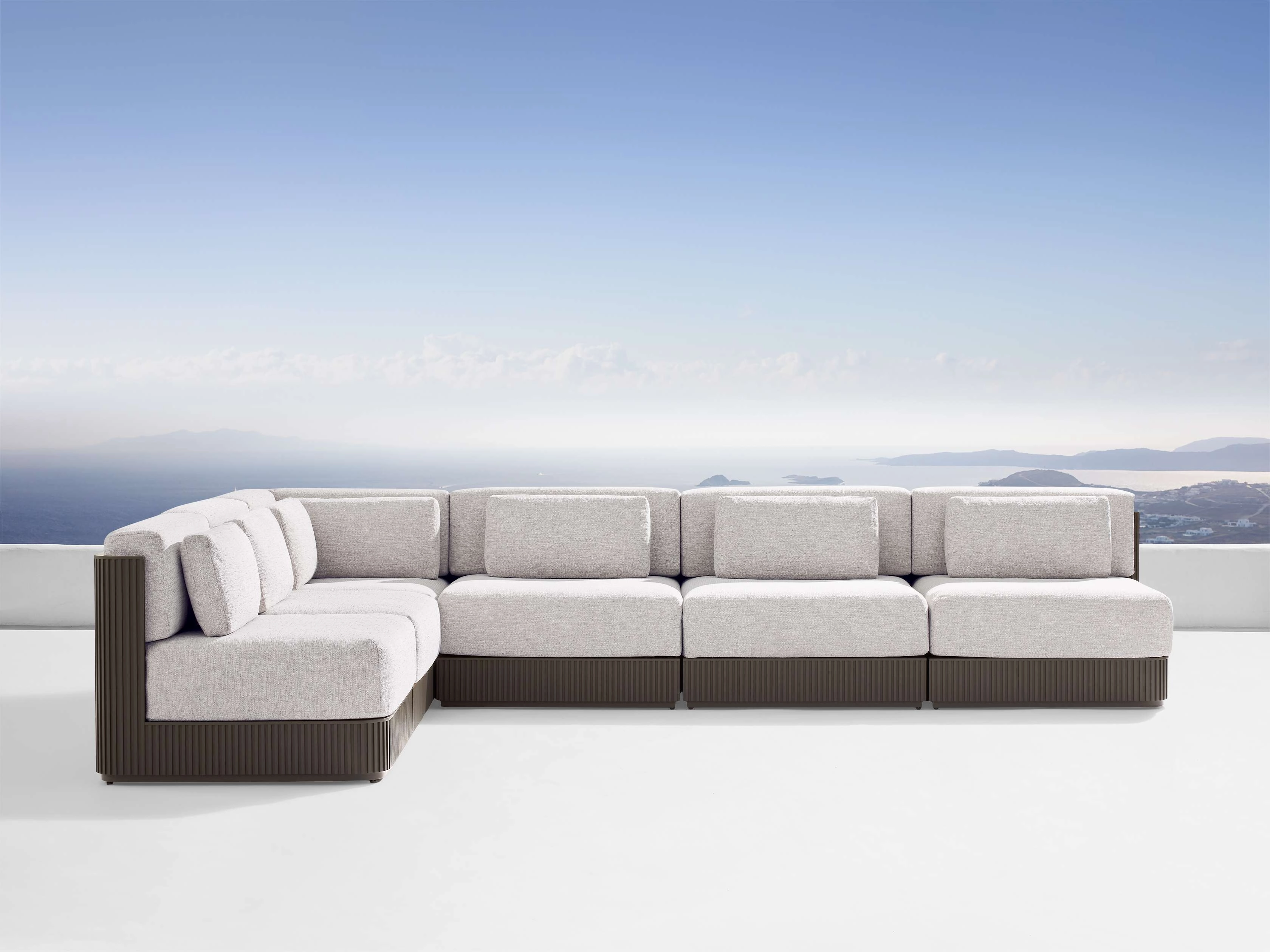 Beaumont Outdoor Aluminum Six-Piece Sectional