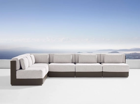 Beaumont Outdoor Aluminum Six-Piece Sectional