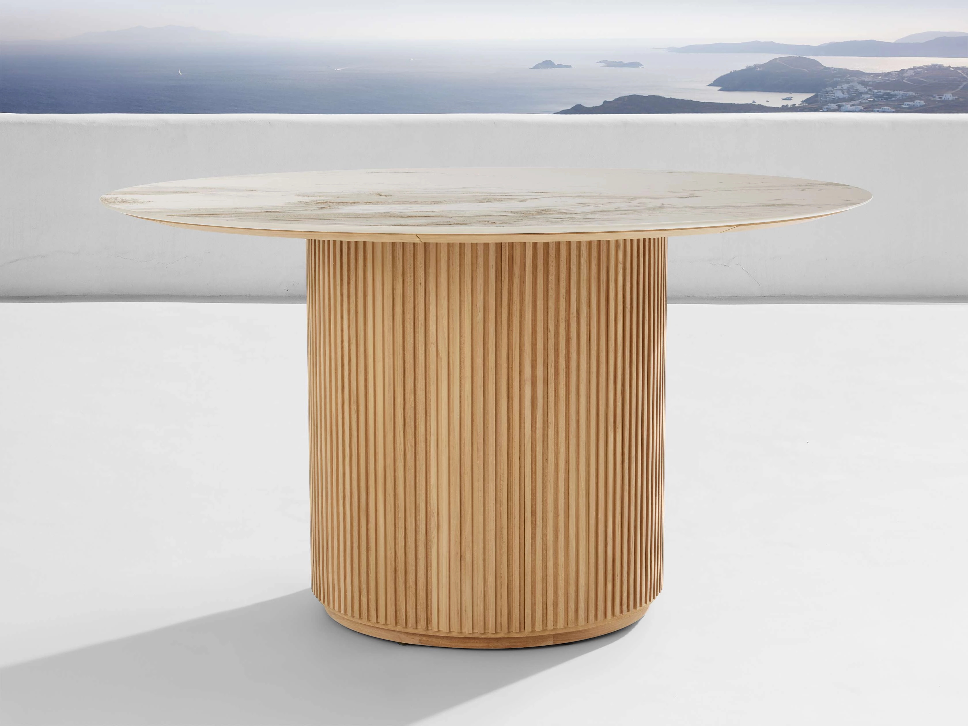 Beaumont Outdoor Teak Round Dining Table