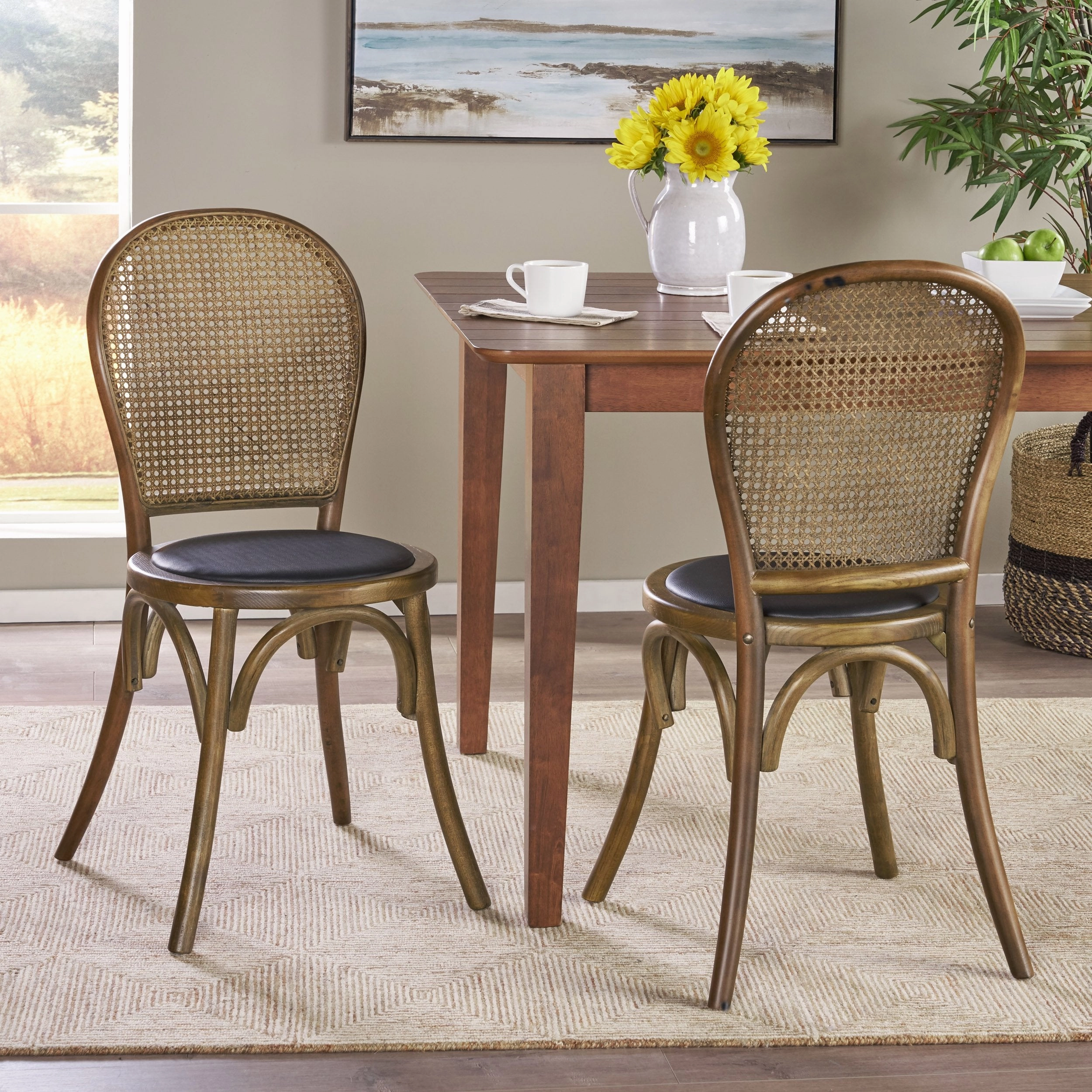 Beech Wood and Rattan Dining Chair (Set of 2) - NH313013 kitchen accessories, table linens
