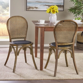 Beech Wood and Rattan Dining Chair (Set of 2) - NH313013 kitchen accessories, table linens