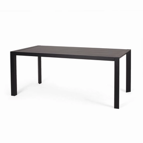 Bellomy Outdoor Aluminum Dining Table, Black outdoor lounge chair, patio sofa