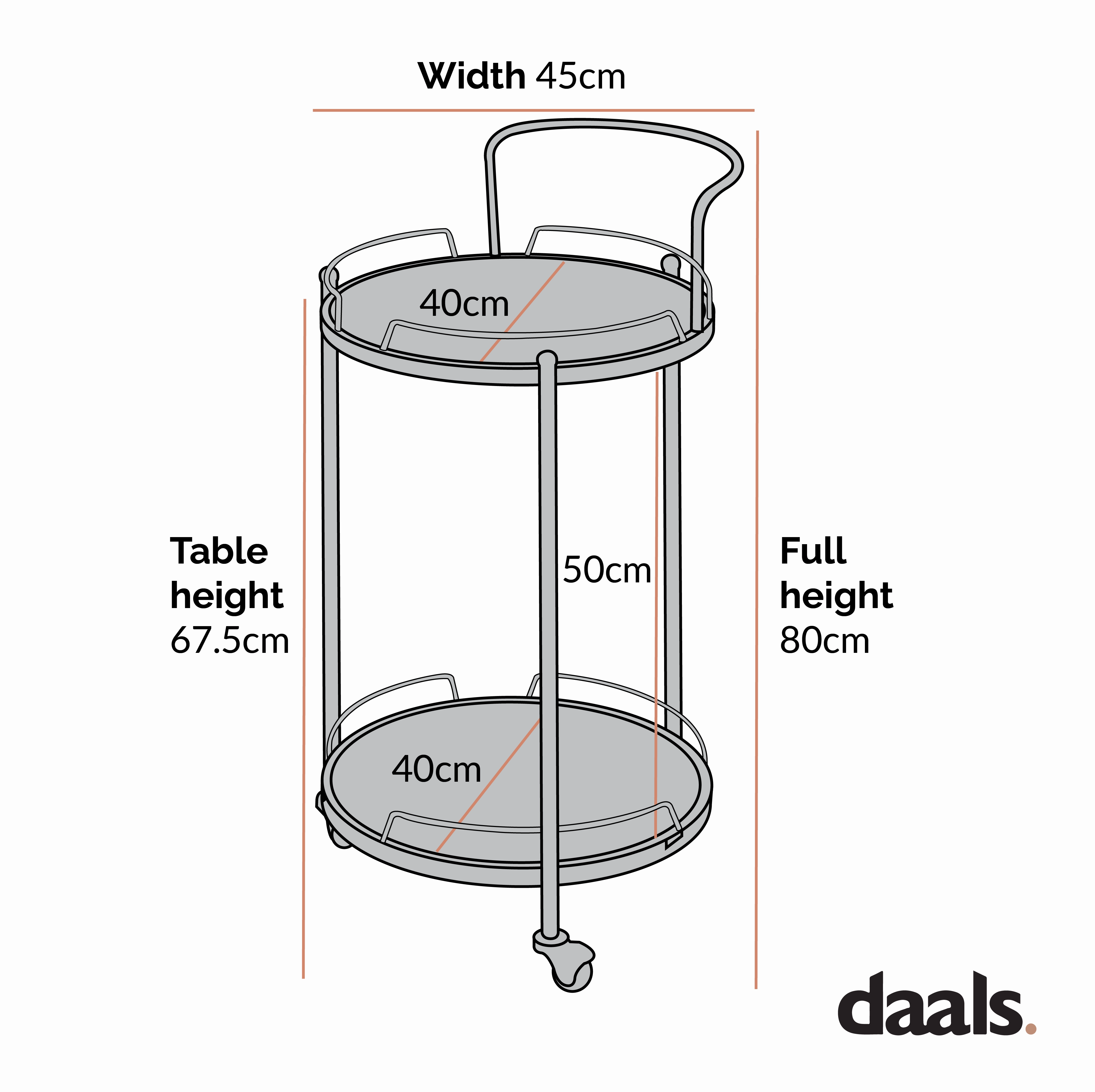Berkeley Gold Effect Drink Trolley
