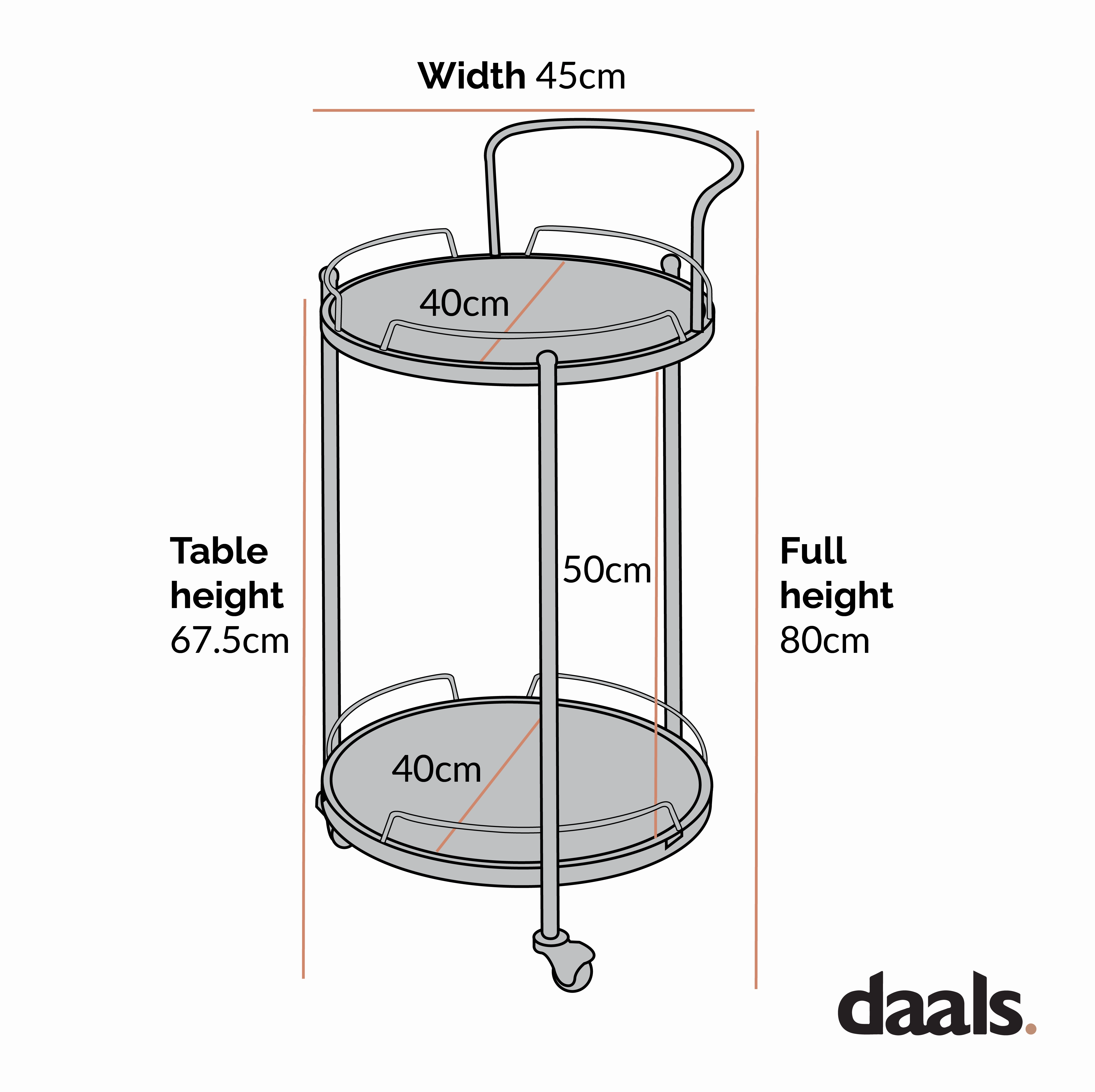 Berkeley Gold Effect Drink Trolley