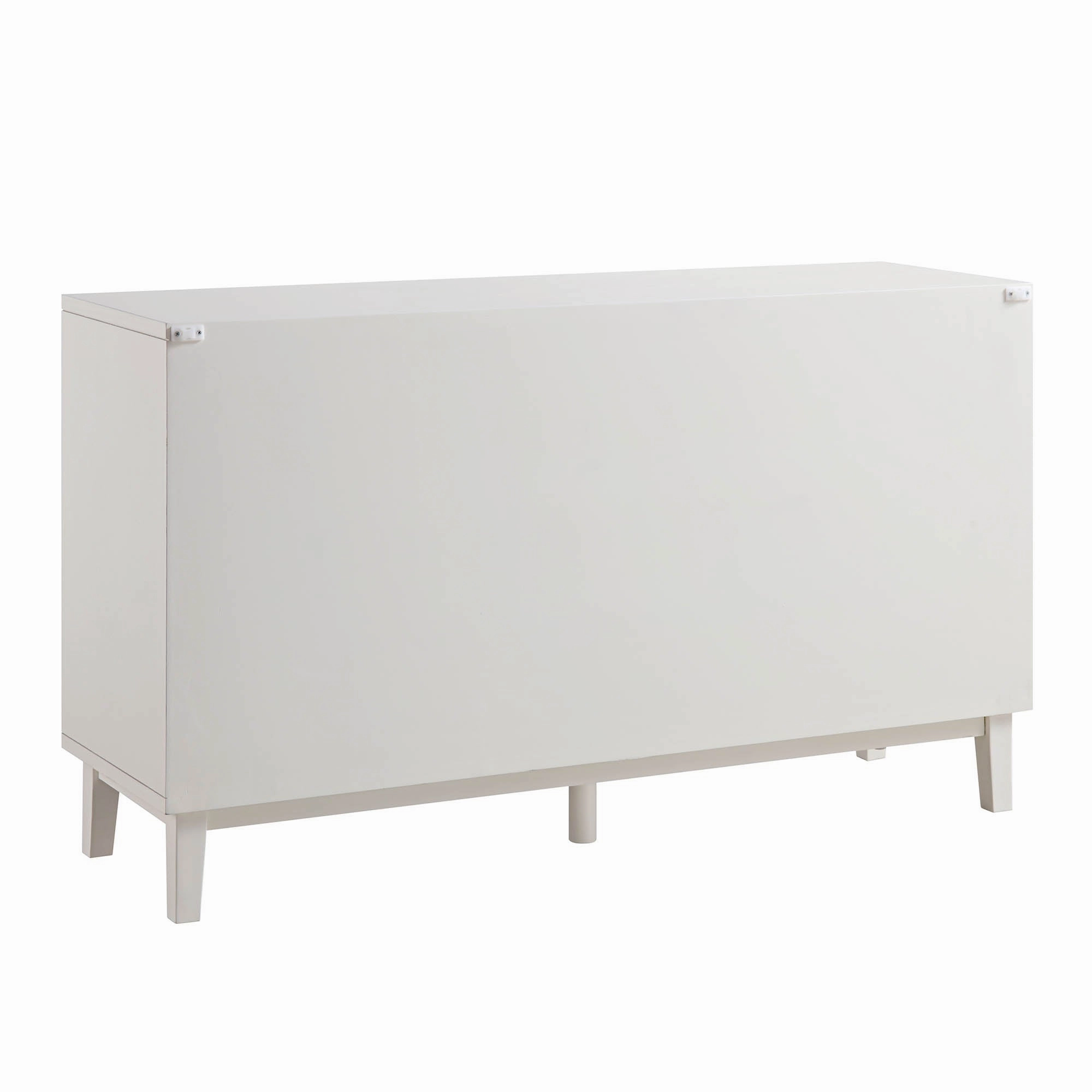 Bianca Chip Carved 3 Door Sideboard, Sand Beige & Ivory
