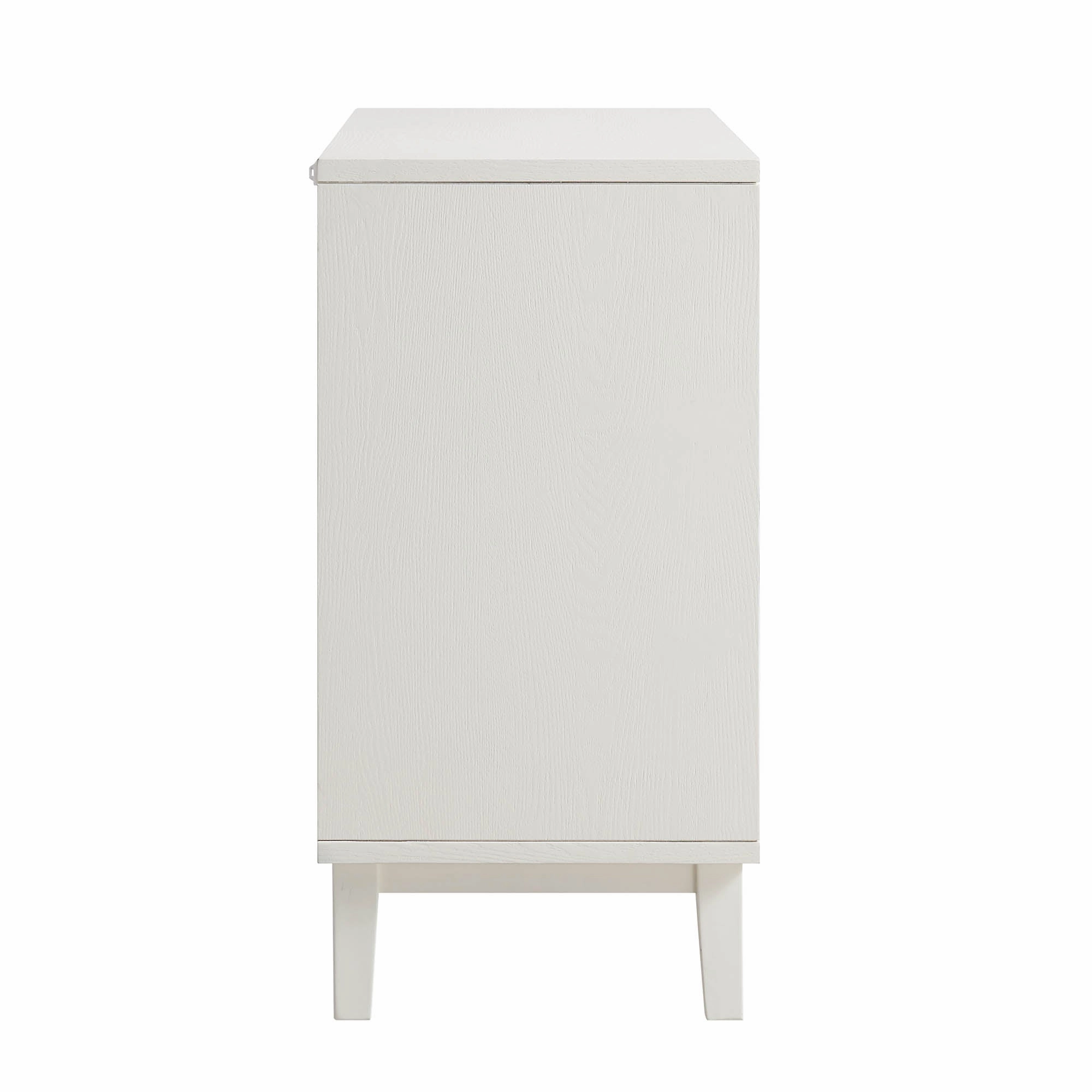 Bianca Chip Carved 3 Drawer Chest, Sand Beige & Ivory