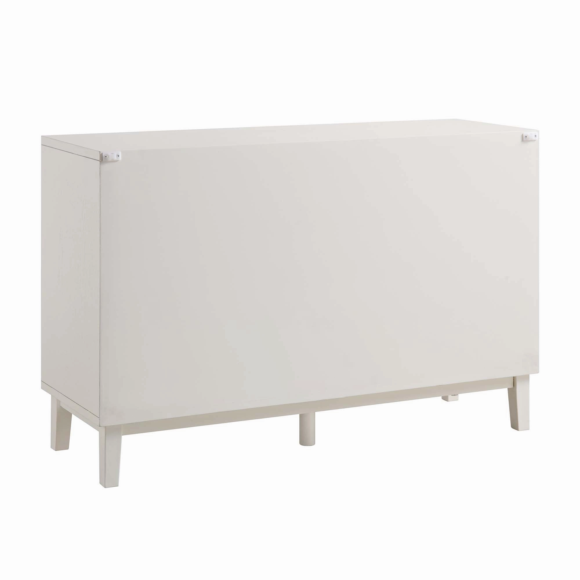 Bianca Chip Carved 6 Drawer Chest, Sand Beige & Ivory