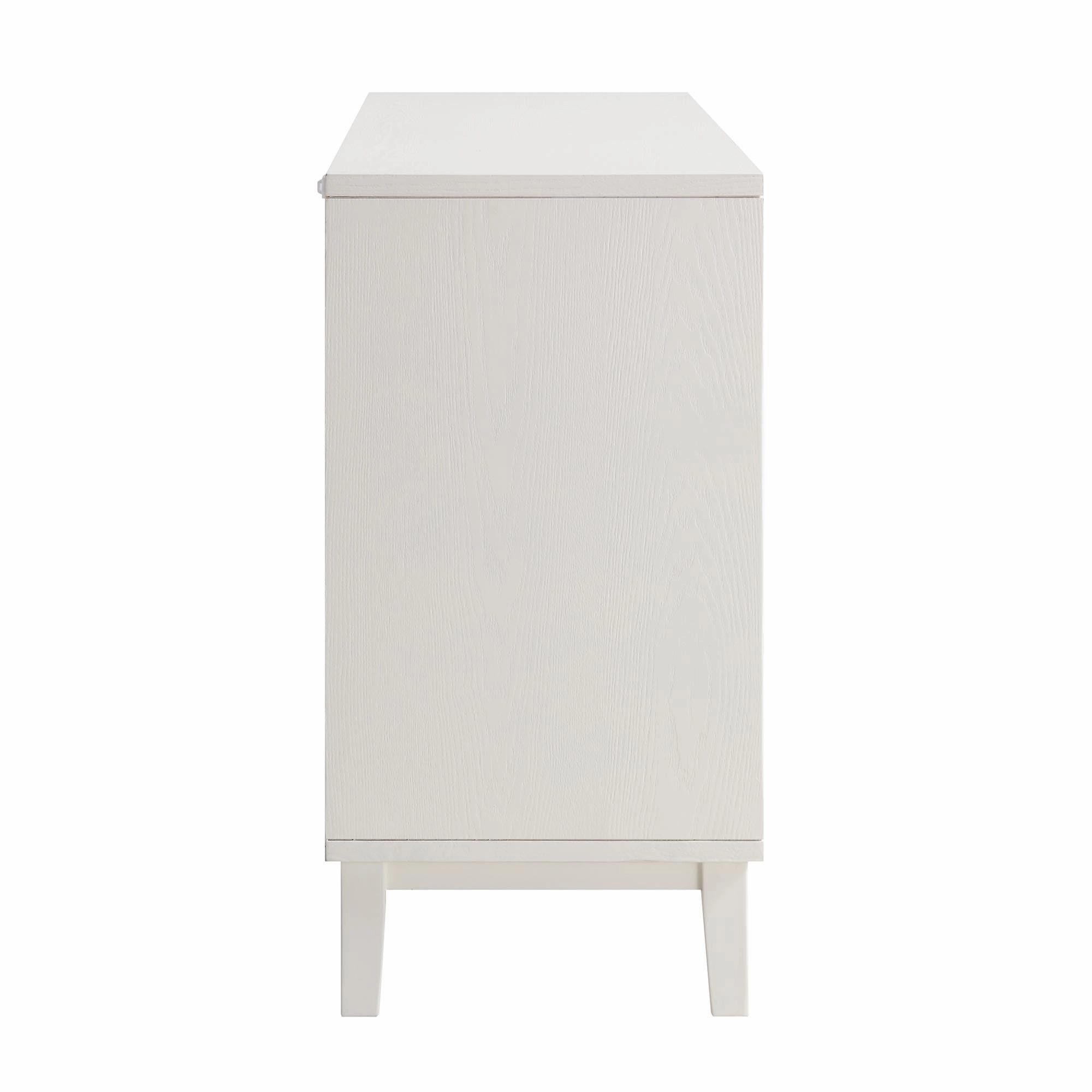 Bianca Chip Carved 6 Drawer Chest, Sand Beige & Ivory