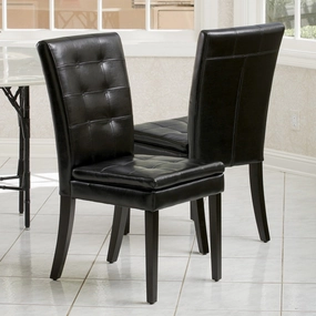 Black Leather Dining Chairs (Set of 2) - NH454712 kitchen accessories, table linens