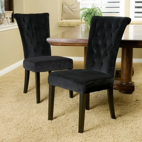 Black Velvet Dining Chairs (Set of 2) - NH675832 kitchen accessories, table linens