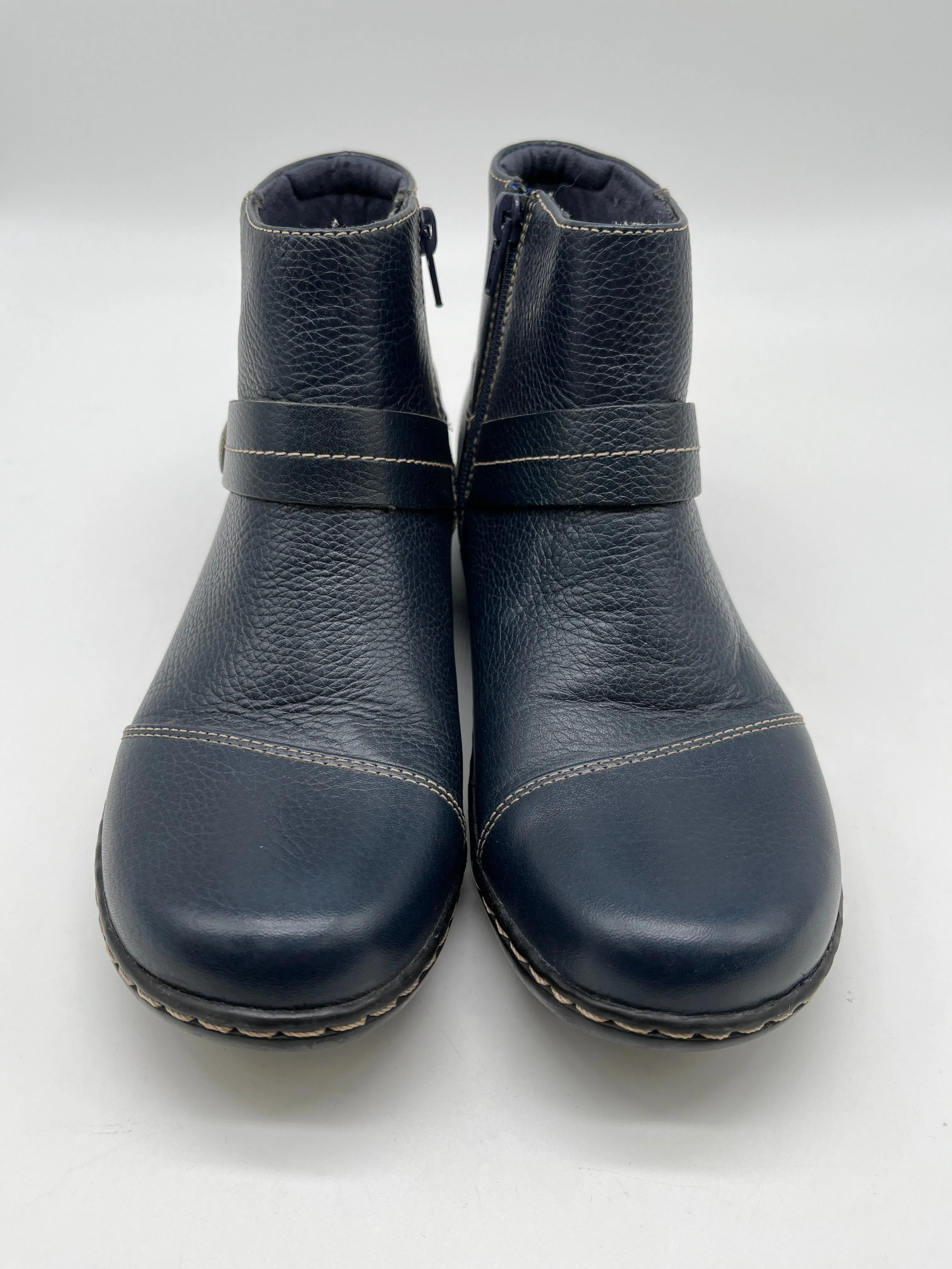 Boots Ankle Flats By Clarks In Blue, Size: 7.5 clarks