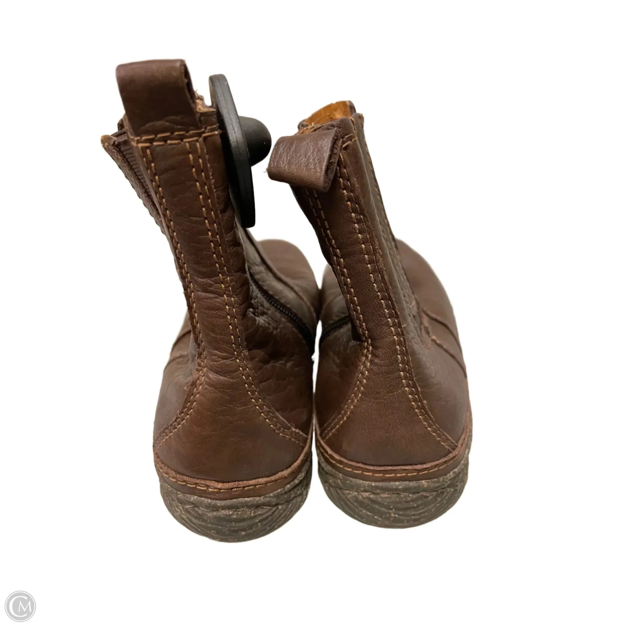 Boots Ankle Flats By Clarks In Brown, Size: 8.5 clarks