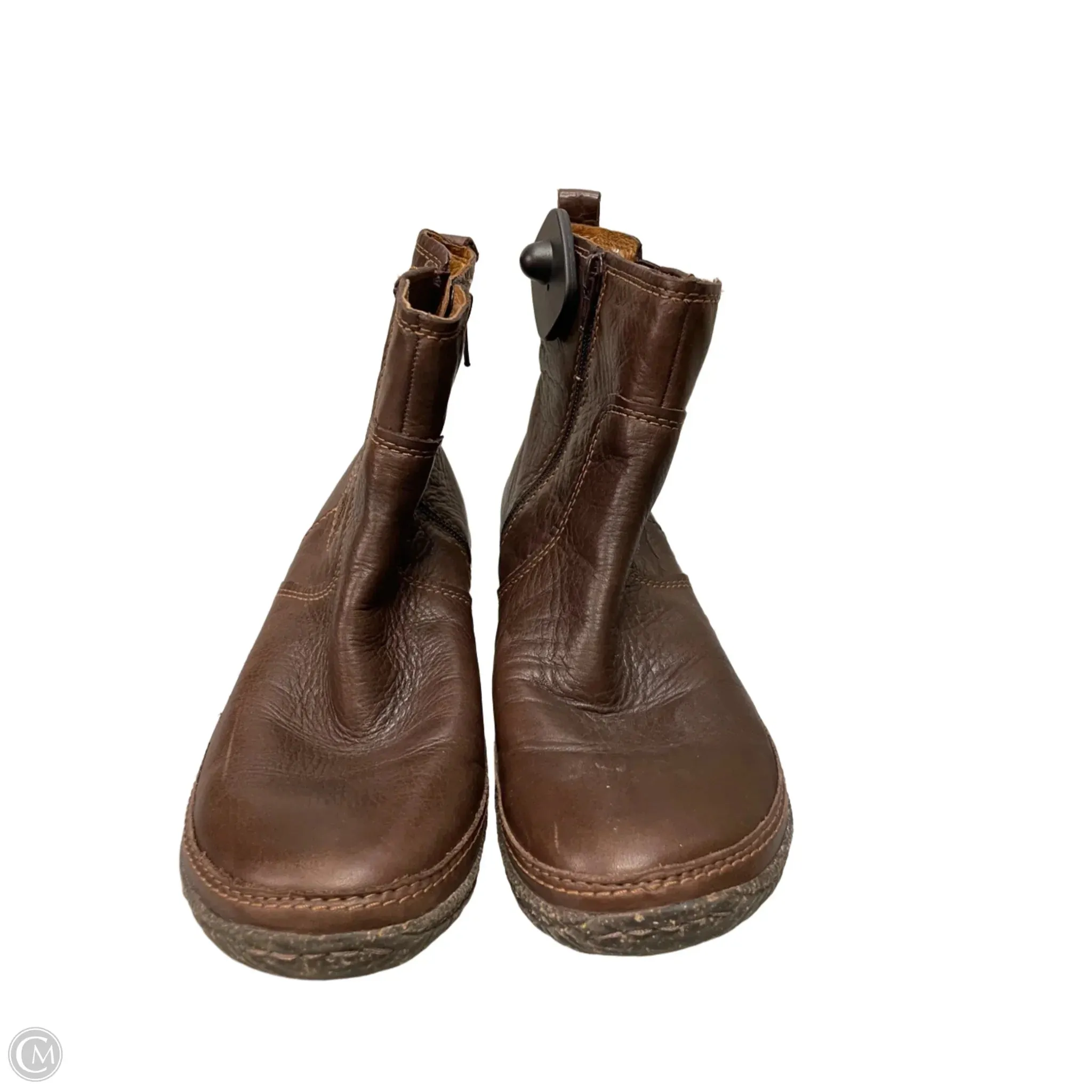 Boots Ankle Flats By Clarks In Brown, Size: 8.5 clarks