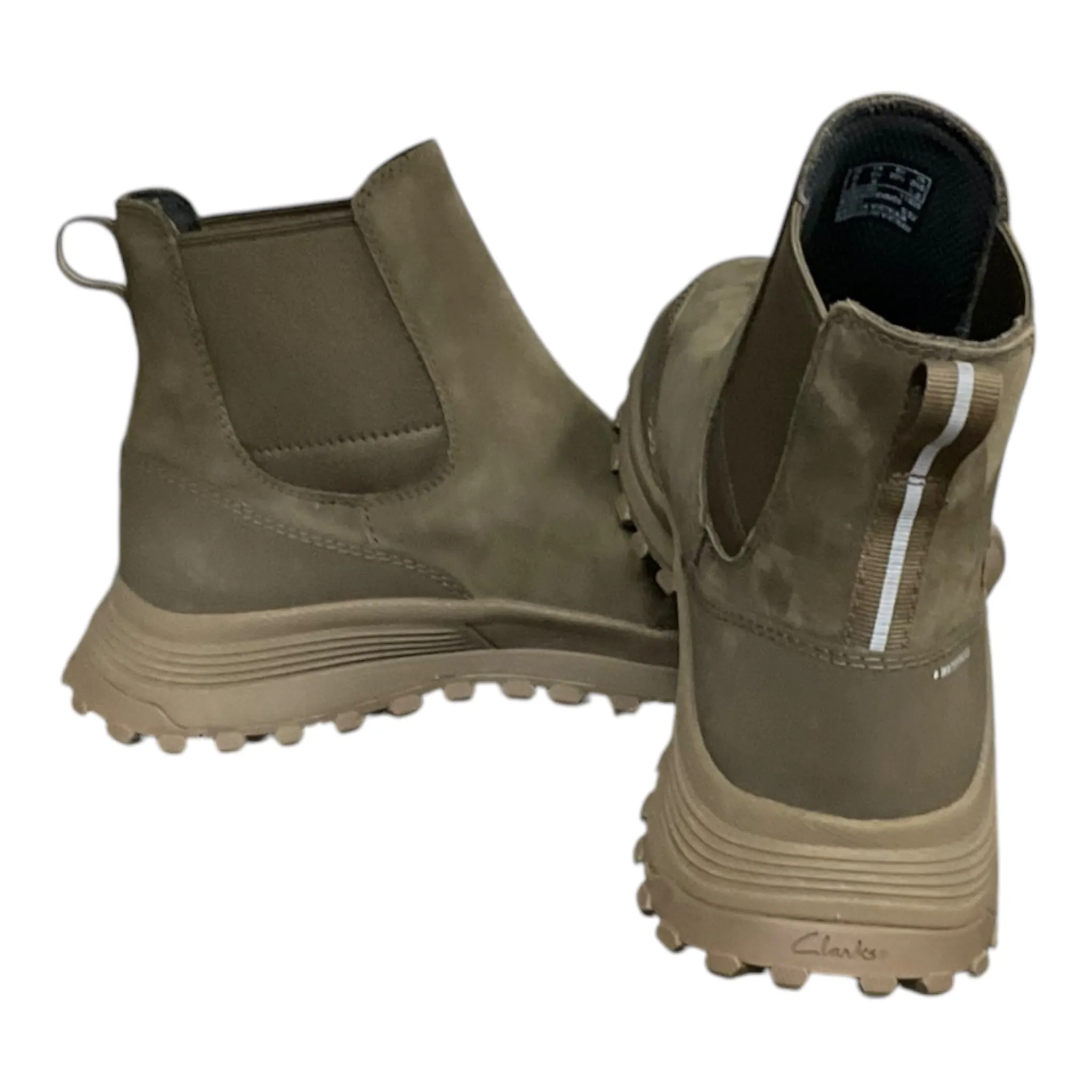Boots Ankle Flats By Clarks In Green, Size: 8.5 clarks