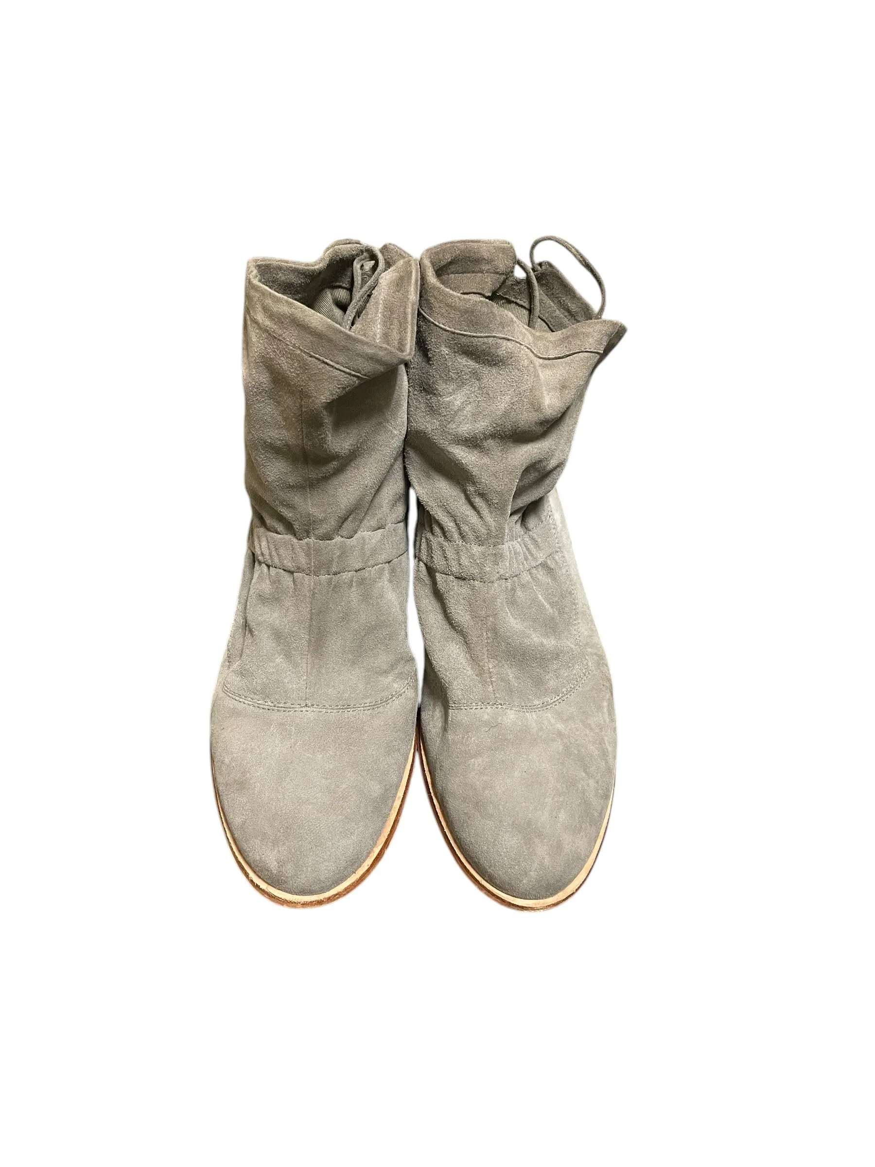 Boots Ankle Flats By Clarks In Grey, Size: 9.5 clarks