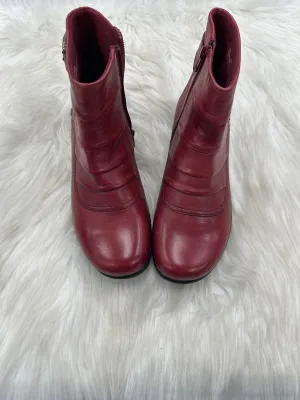 Boots Ankle Flats By Clarks In Red, Size: 8.5 clarks