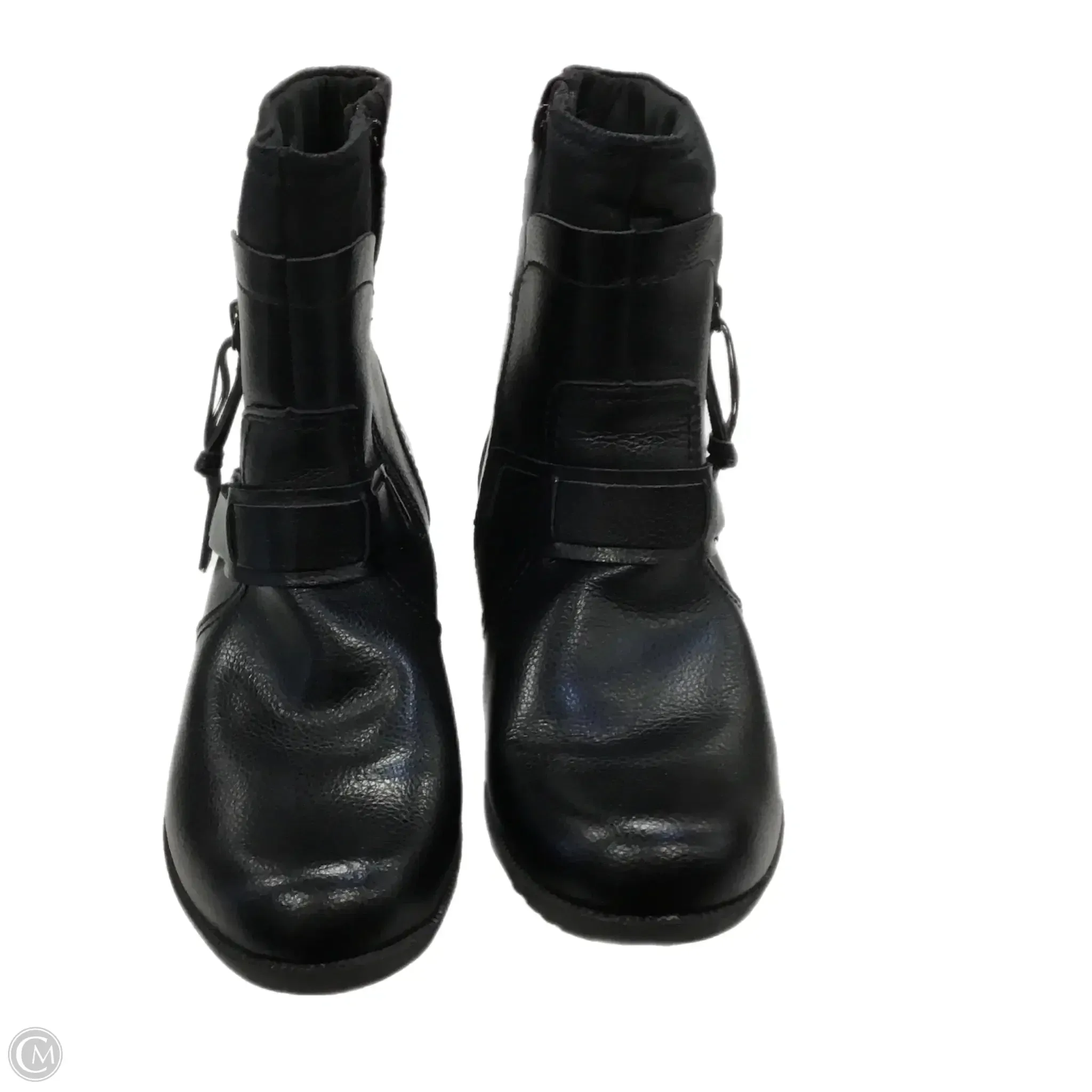 Boots Ankle Heels By Clarks In Black, Size: 10 clarks