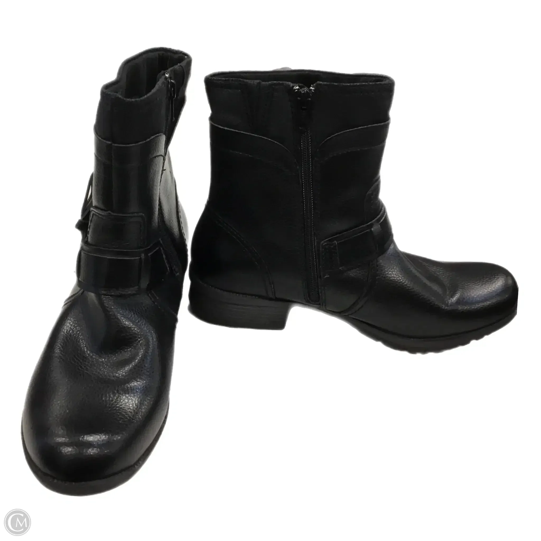 Boots Ankle Heels By Clarks In Black, Size: 10 clarks