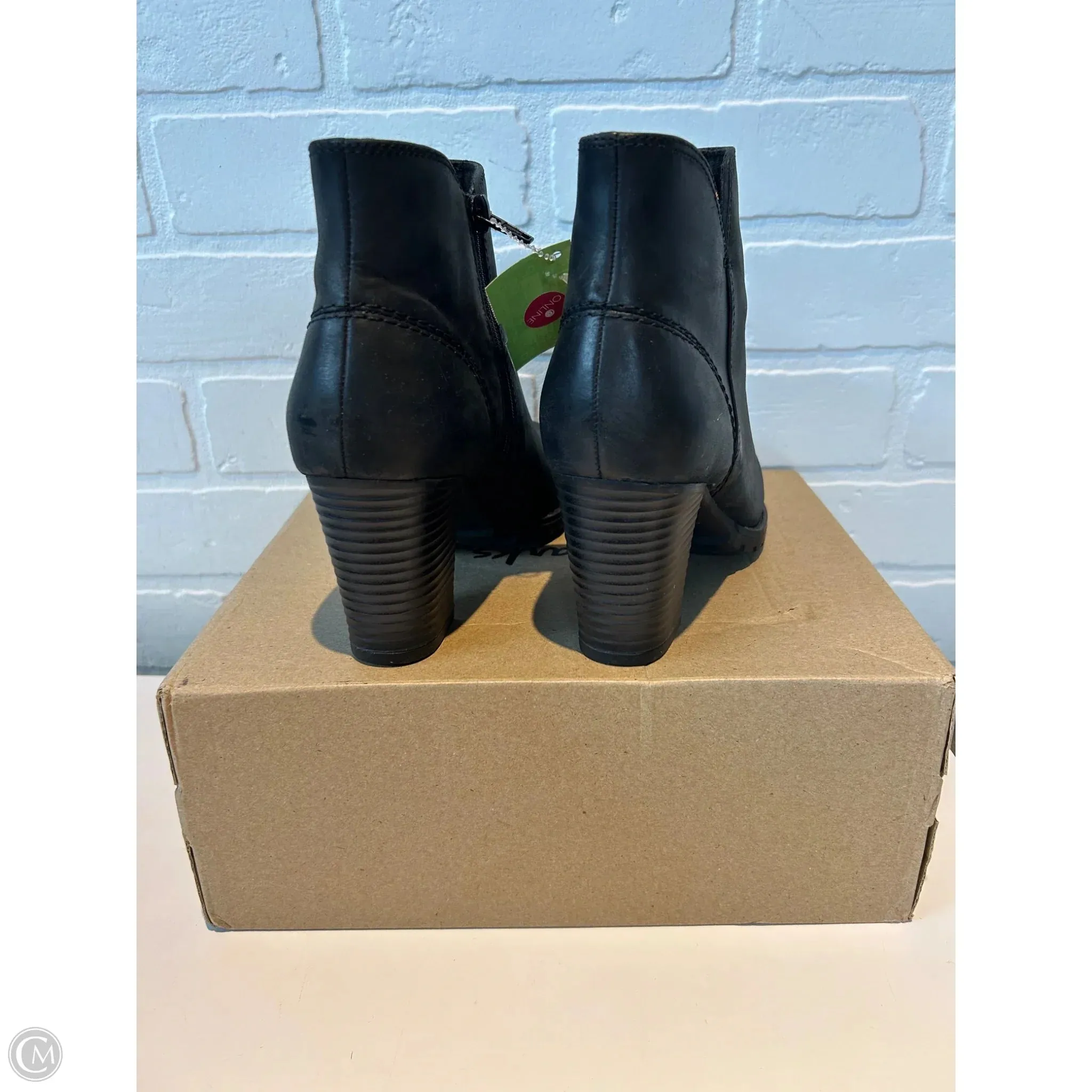 Boots Ankle Heels By Clarks In Black, Size: 6 clarks