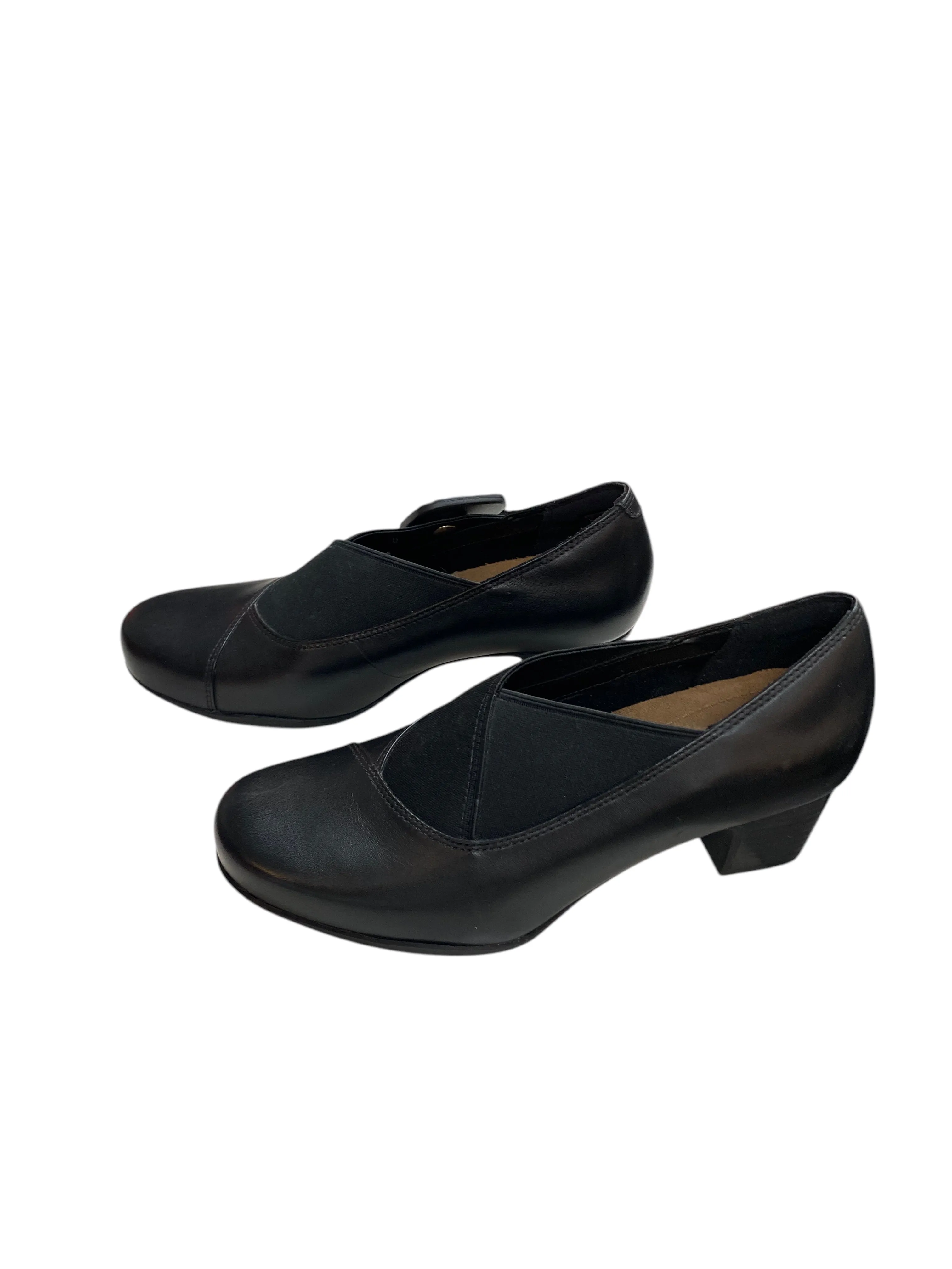 Boots Ankle Heels By Clarks In Black, Size:7 clarks