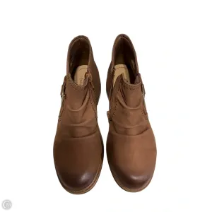 Boots Ankle Heels By Clarks In Brown, Size: 7.5 clarks