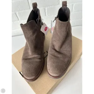 Boots Ankle Heels By Clarks In Brown, Size: 8.5 clarks
