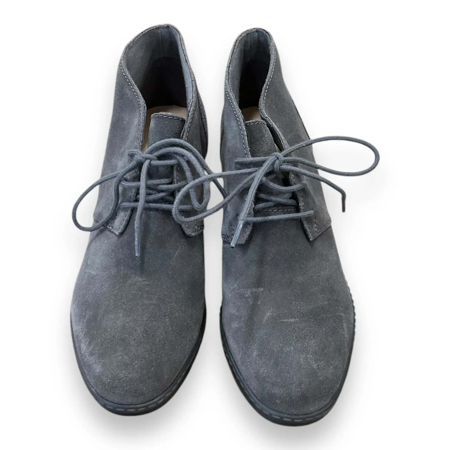 Boots Ankle Heels By Clarks In Grey, Size: 7 clarks