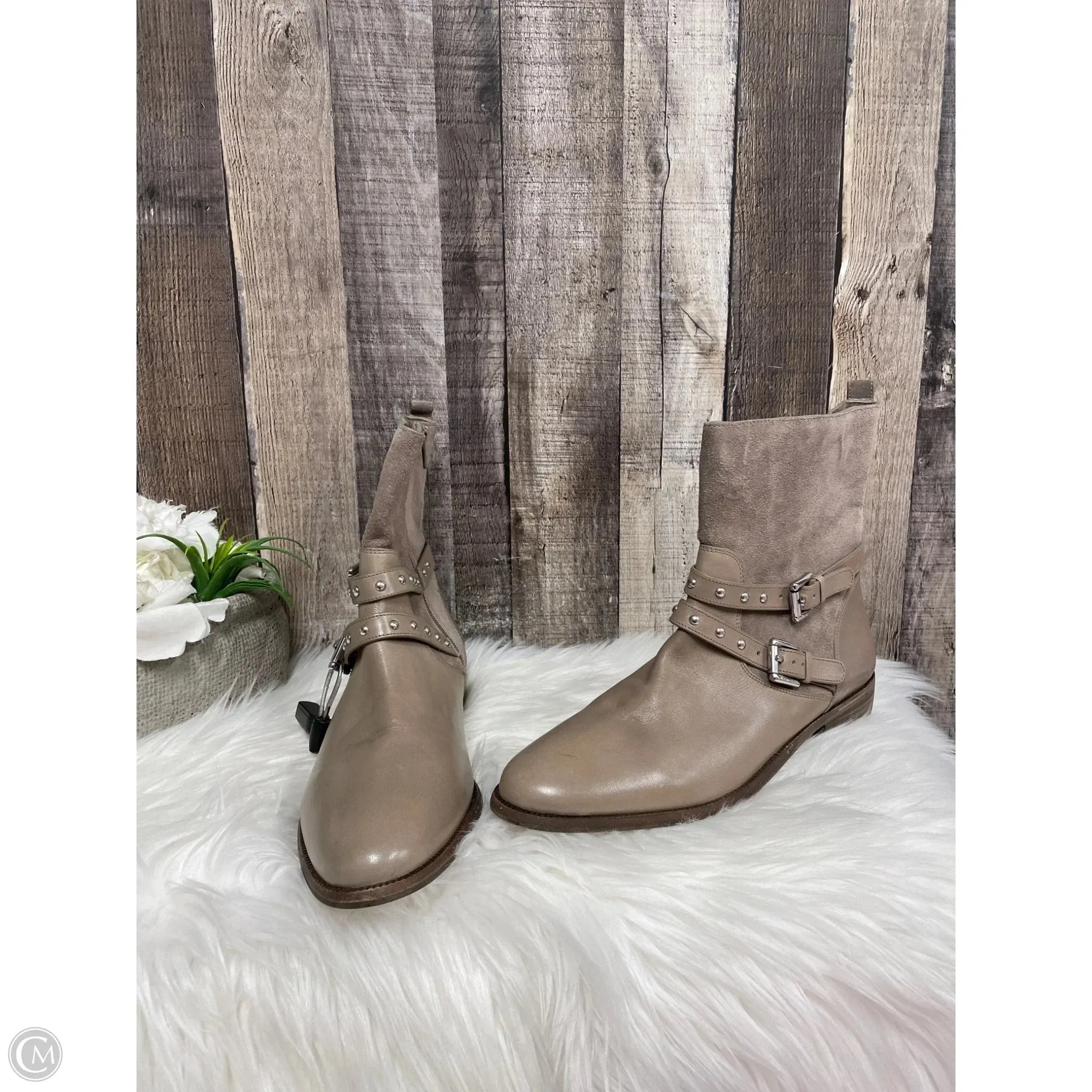 Boots Designer By Coach In Tan, Size: 10