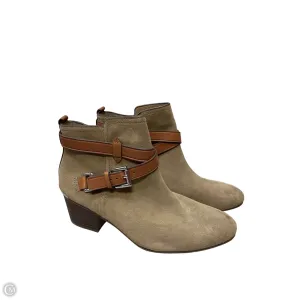 Boots Designer By Coach In Taupe, Size: 7.5