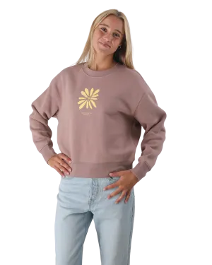 Born by the Sea Daisy Sweatshirt in Hazy Pink