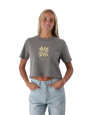Born by the Sea Daisy T-Shirt in Faded Grey