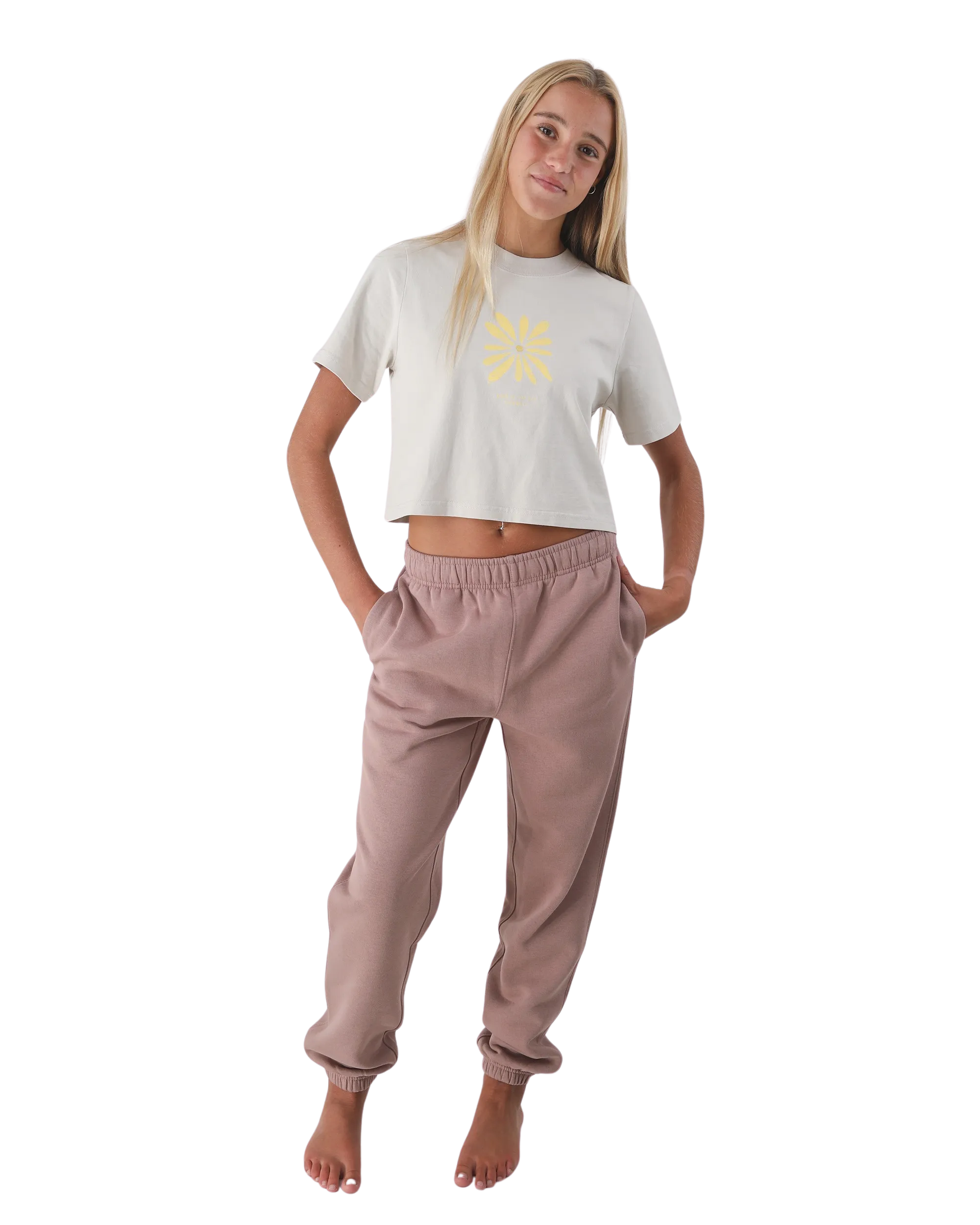 Born by the Sea Joggers in Hazy Pink