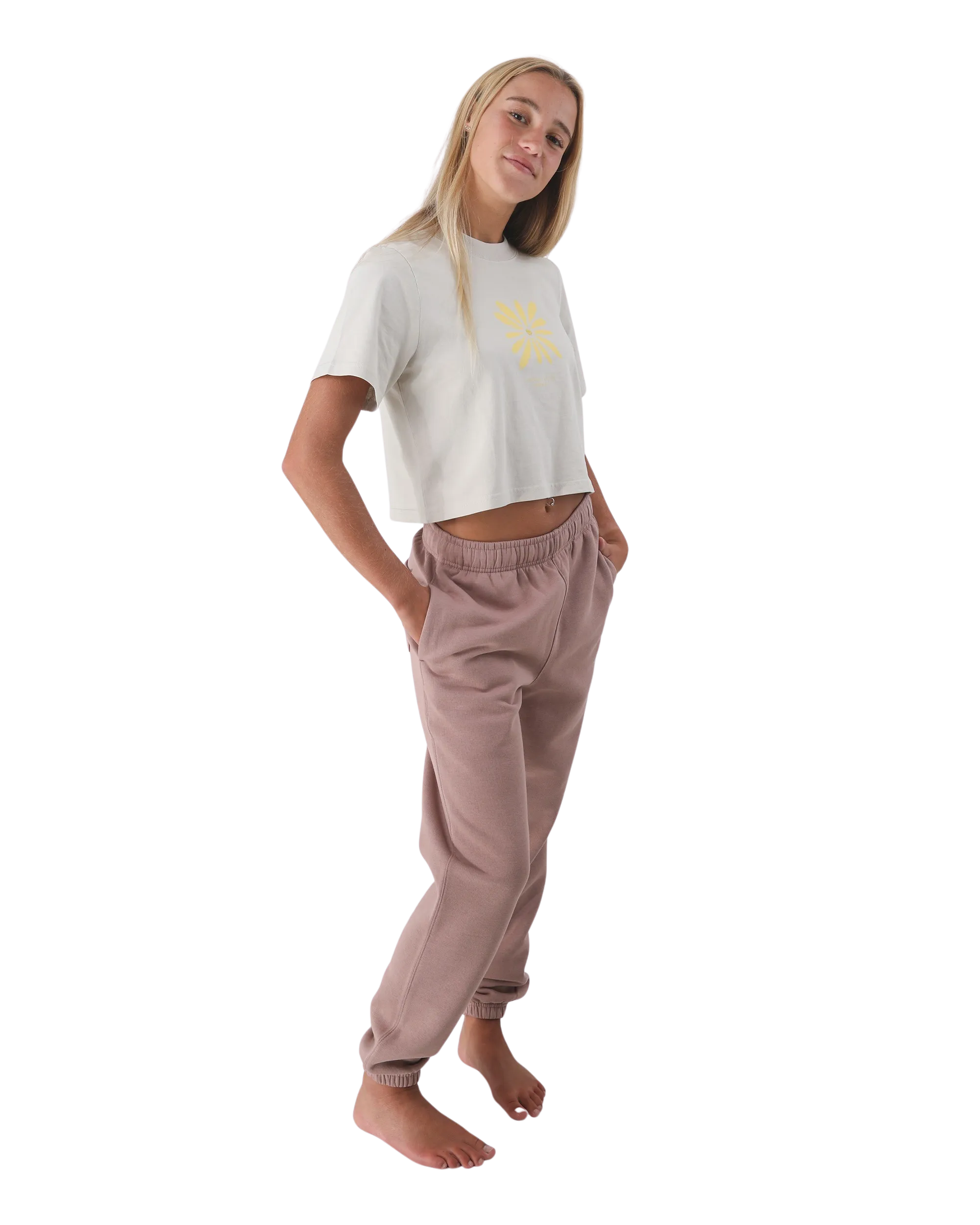 Born by the Sea Joggers in Hazy Pink