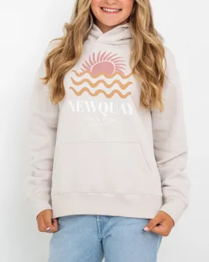 Born by the Sea Newquay Hoodie in Bone