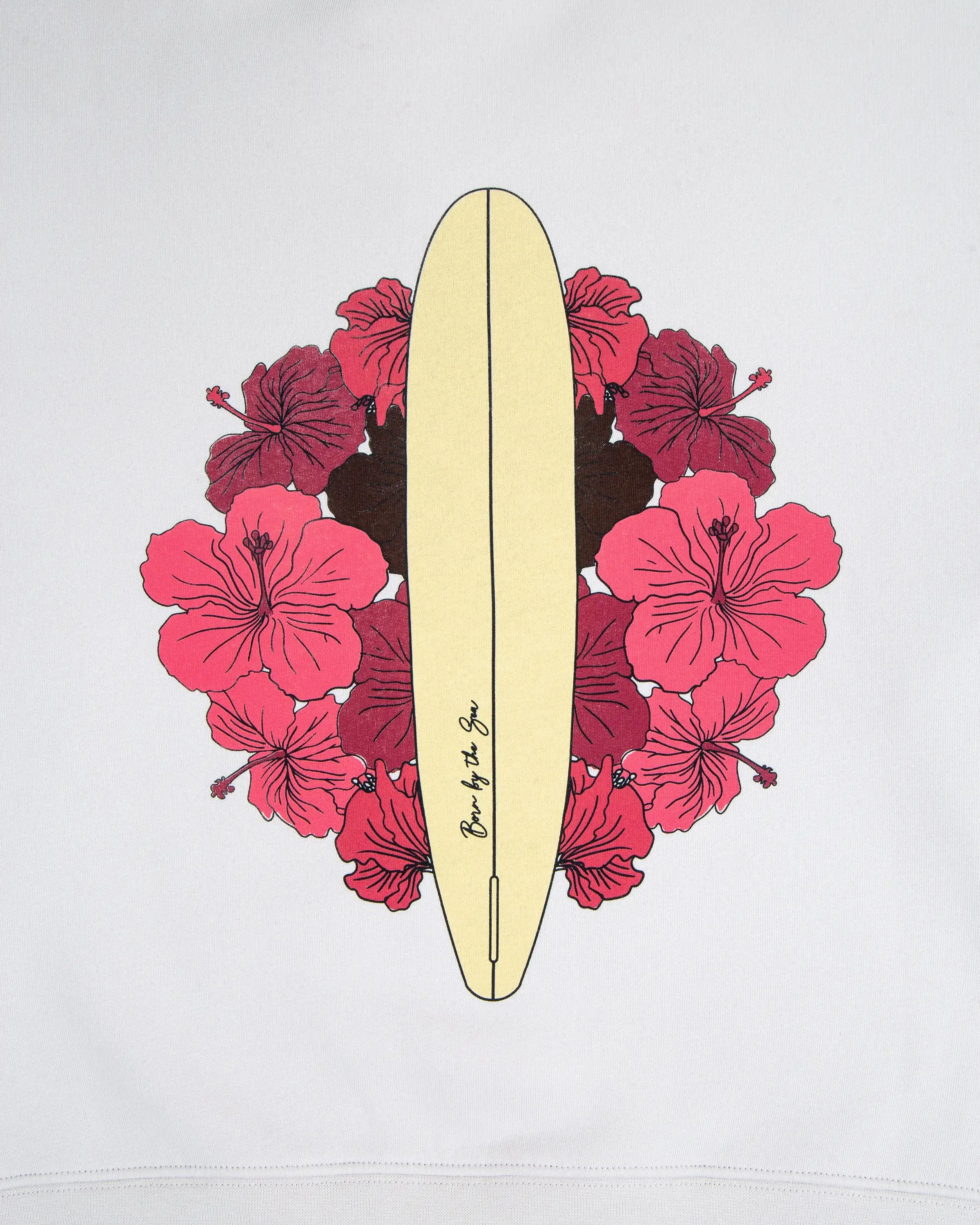 Born by the Sea Surfboard Sweatshirt in Bone