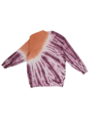 Born by the Sea Tye Dye Sweatshirt in Tie Dye Mauve & Rose Clay