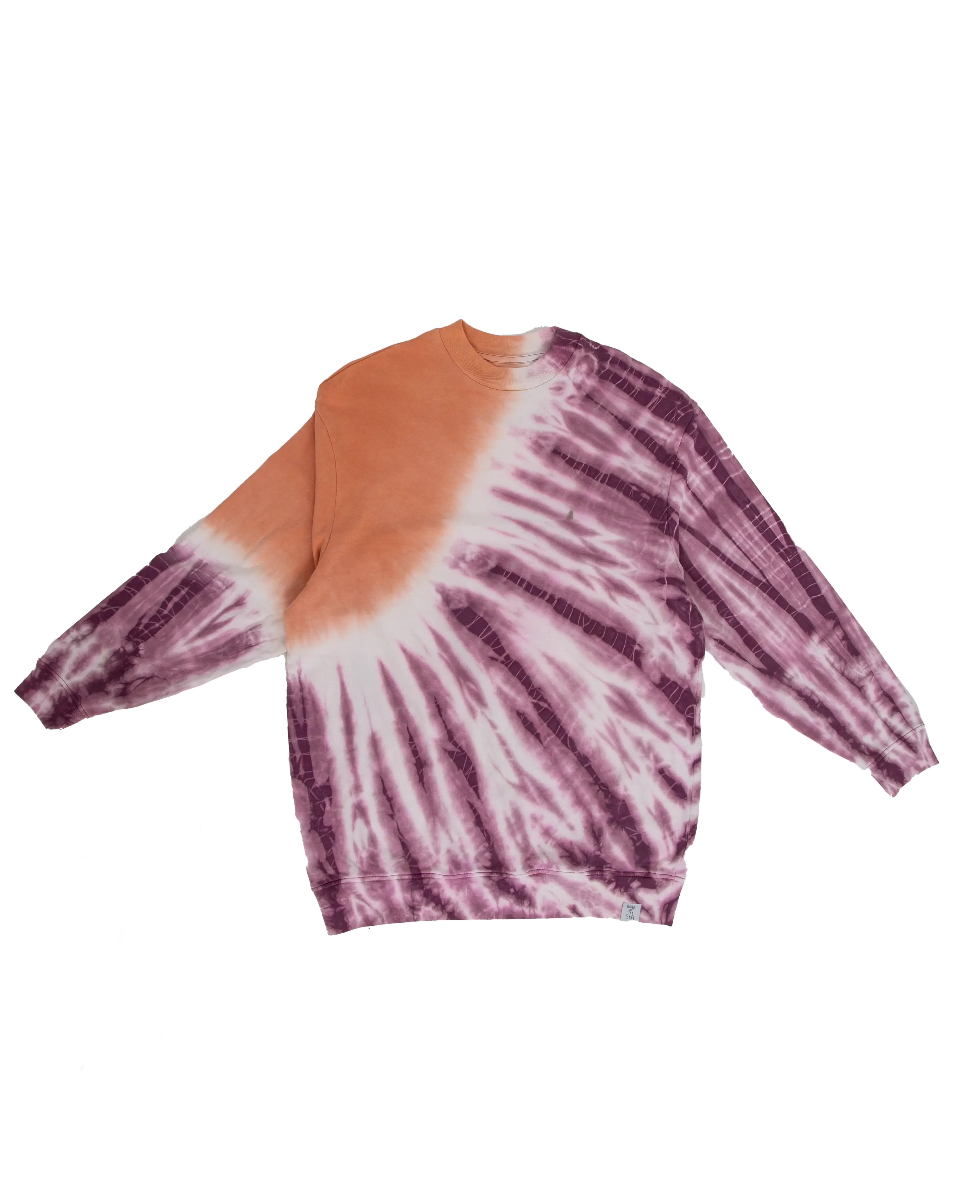 Born by the Sea Tye Dye Sweatshirt in Tie Dye Mauve & Rose Clay