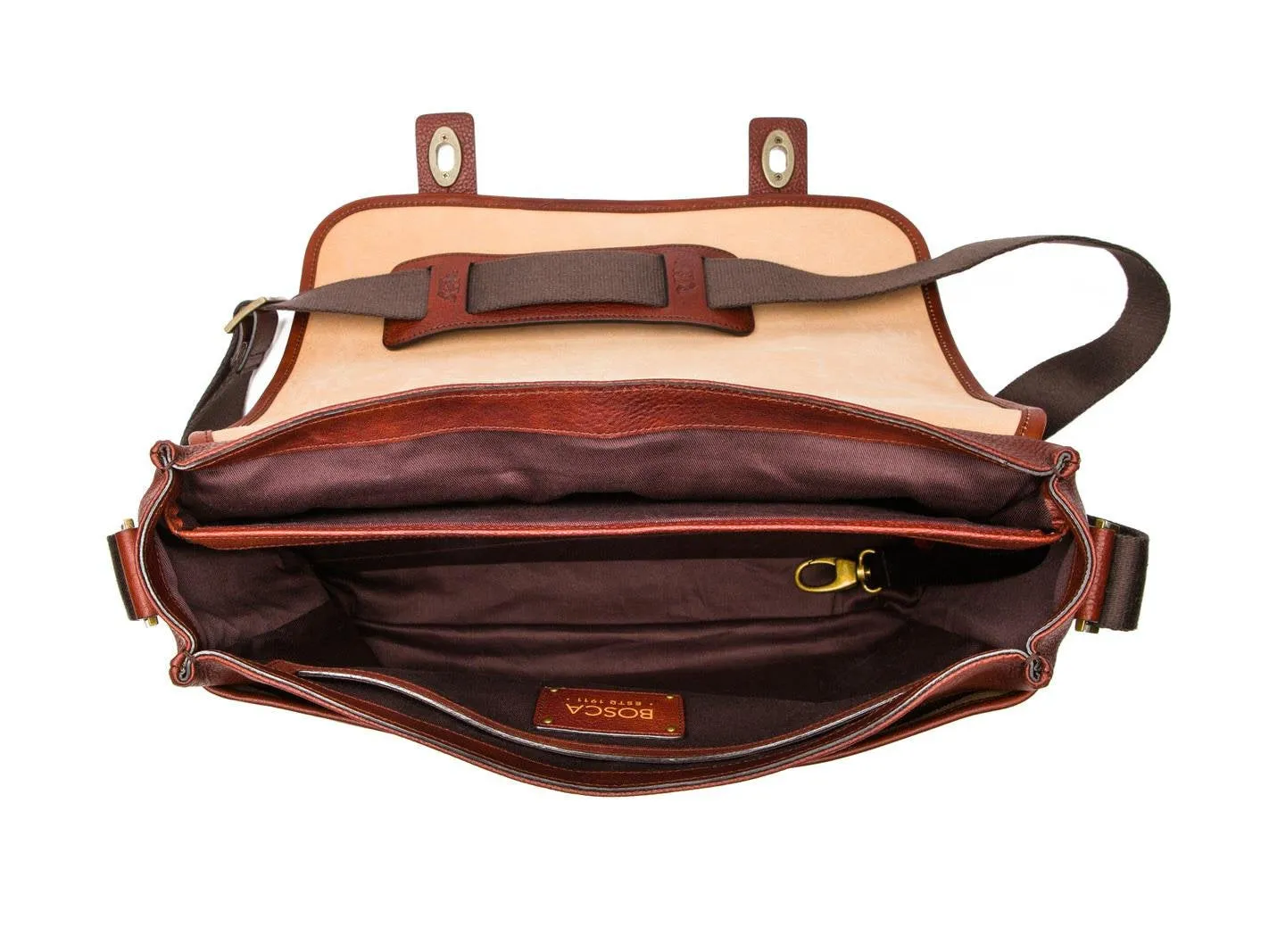 Bosca Canvas/Washed Bag Messenger Bags Bosca