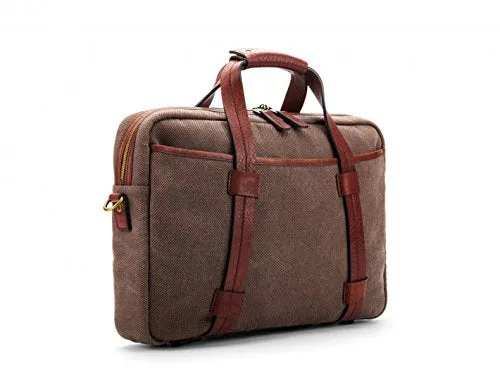 Bosca Canvas/Washed Bag Top Zip Laptop Bag Bags Bosca