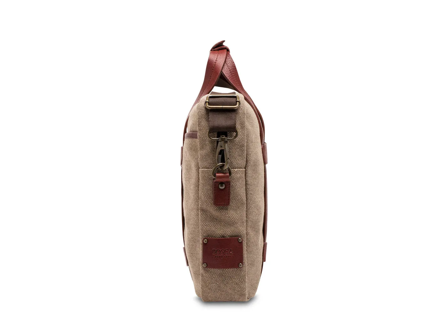 Bosca Canvas/Washed Bag Top Zip Laptop Bag Bags Bosca