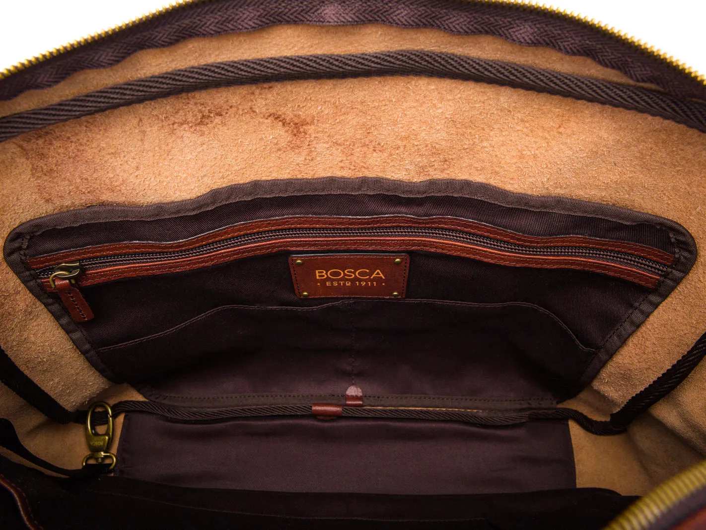 Bosca Canvas/Washed Bag Top Zip Laptop Bag Bags Bosca