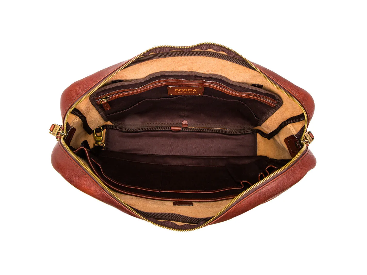 Bosca Canvas/Washed Bag Top Zip Laptop Bag Bags Bosca